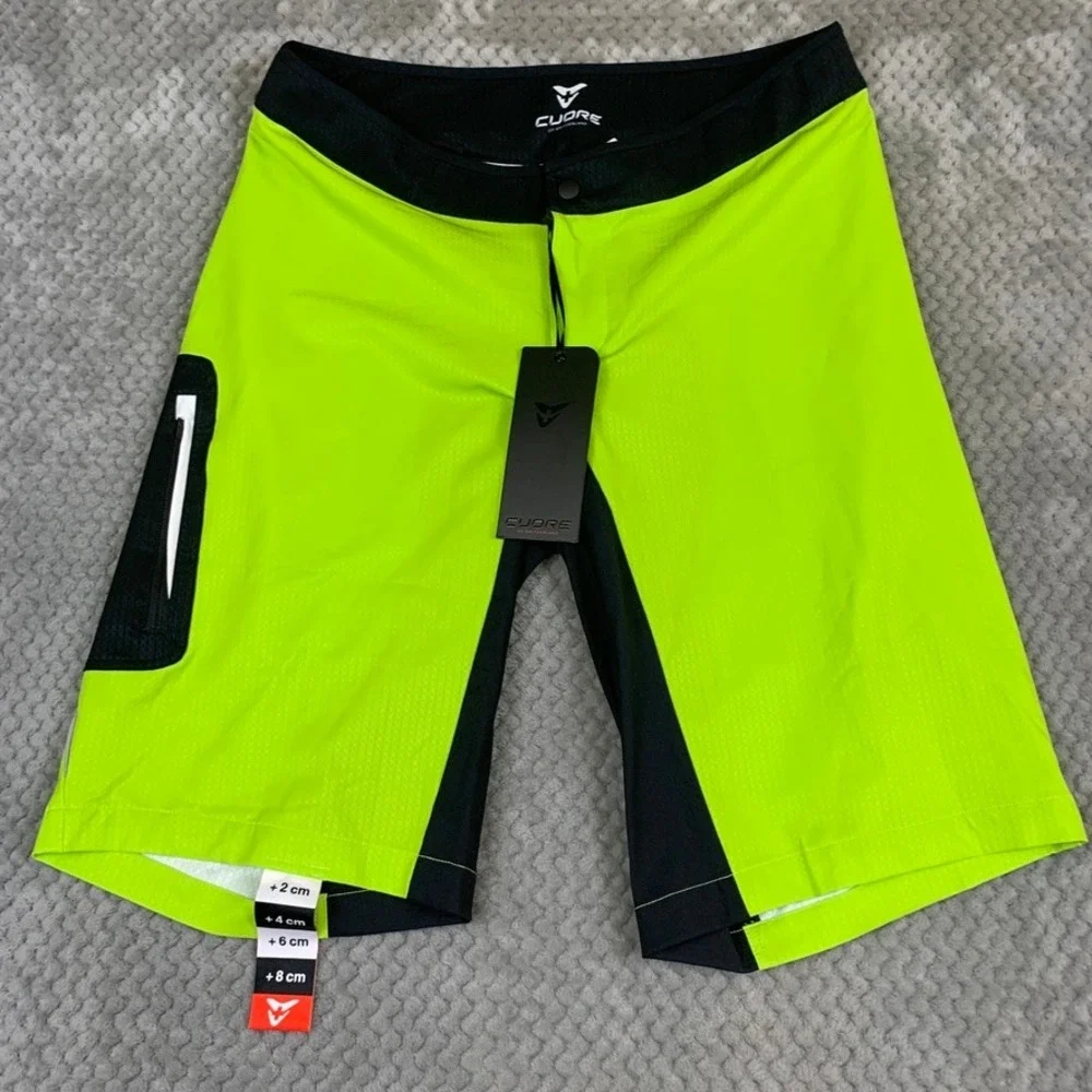 Cuore Trail Lyte MTB Shorts Mens Large Neon Yellow‎ Offroad Cycling NEW
